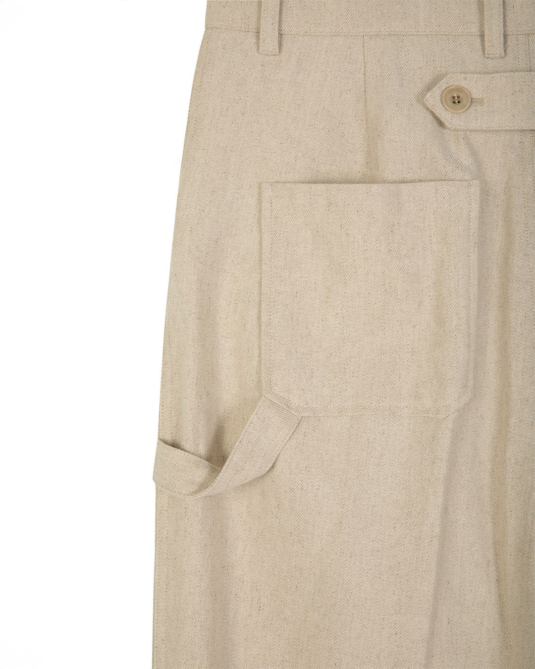 MULTI POCKET UTILITY TROUSER-OATMEAL
