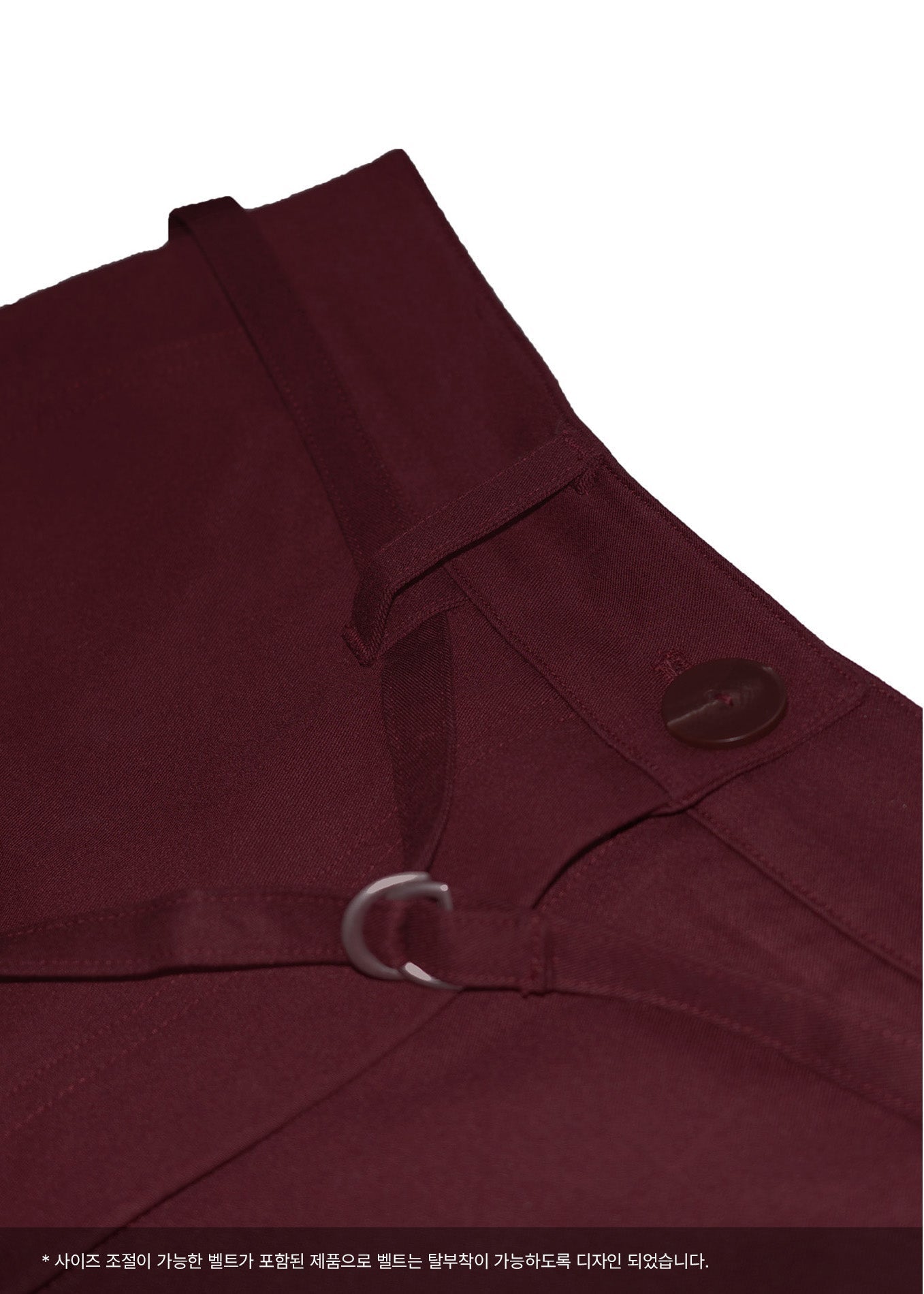 LINE BELT HALF PANTS -BURGUNDY