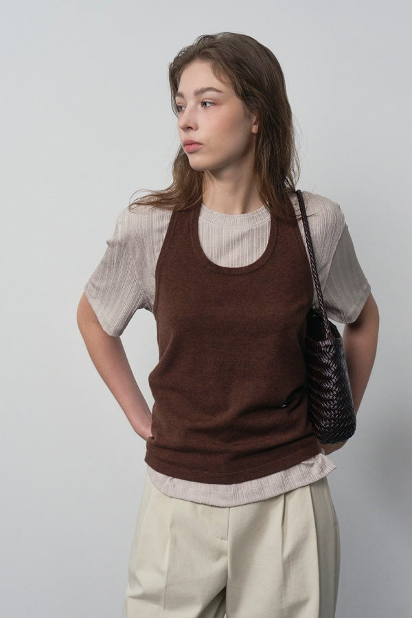 【HER&SHE 2025AW】Double Lip Texture Tee