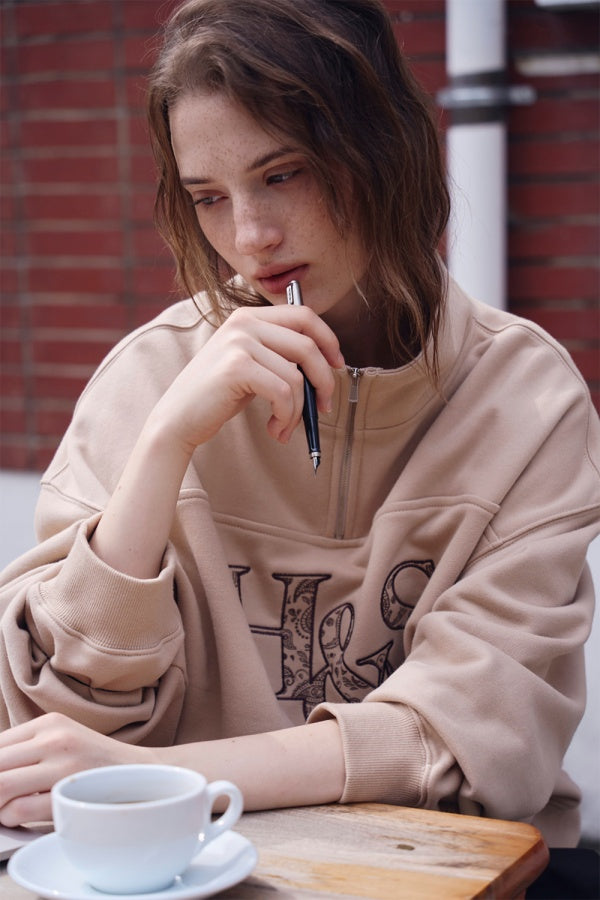 【HER&SHE 2025AW】Paisley Semi Zip-Up Sweatshirt