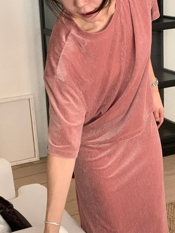 【HER&SHE 2025AW】Velvet Cozy T-shirt