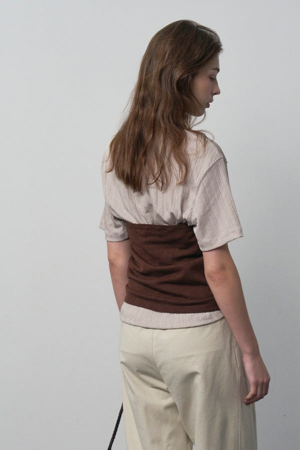 【HER&SHE 2025AW】Double Lip Texture Tee