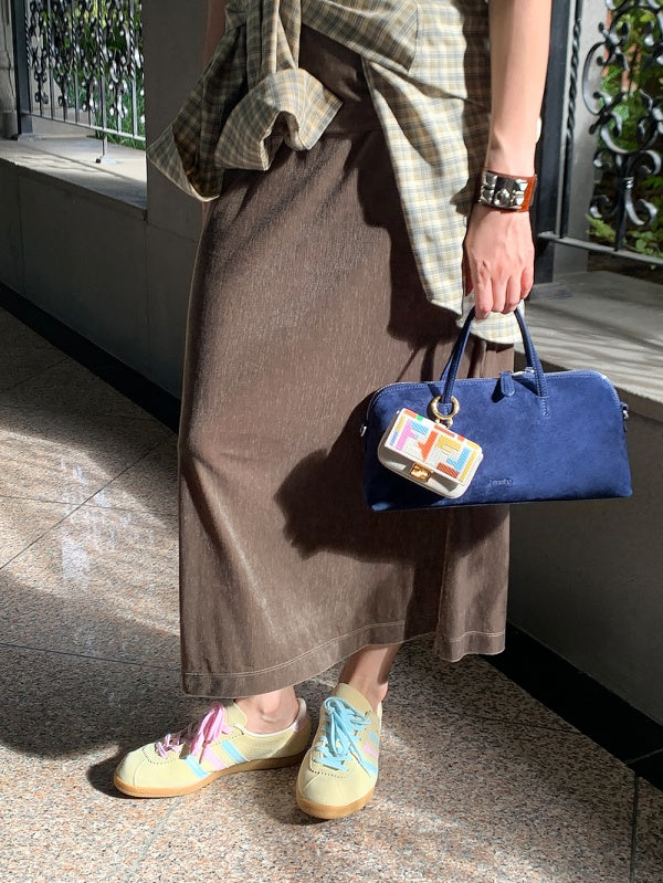 【HER&SHE 2025AW】Velvet Cozy Long Skirt