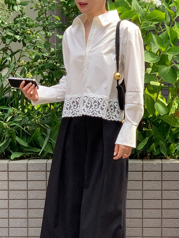 【HER&SHE 2025AW】A Lace Bell Shirt