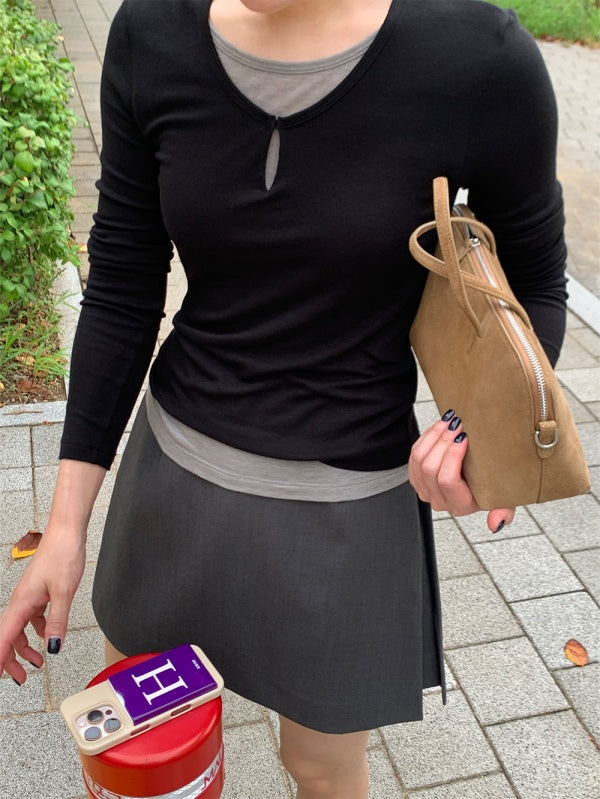 【HER&SHE 2025AW】Scoop Layered T-Shirt