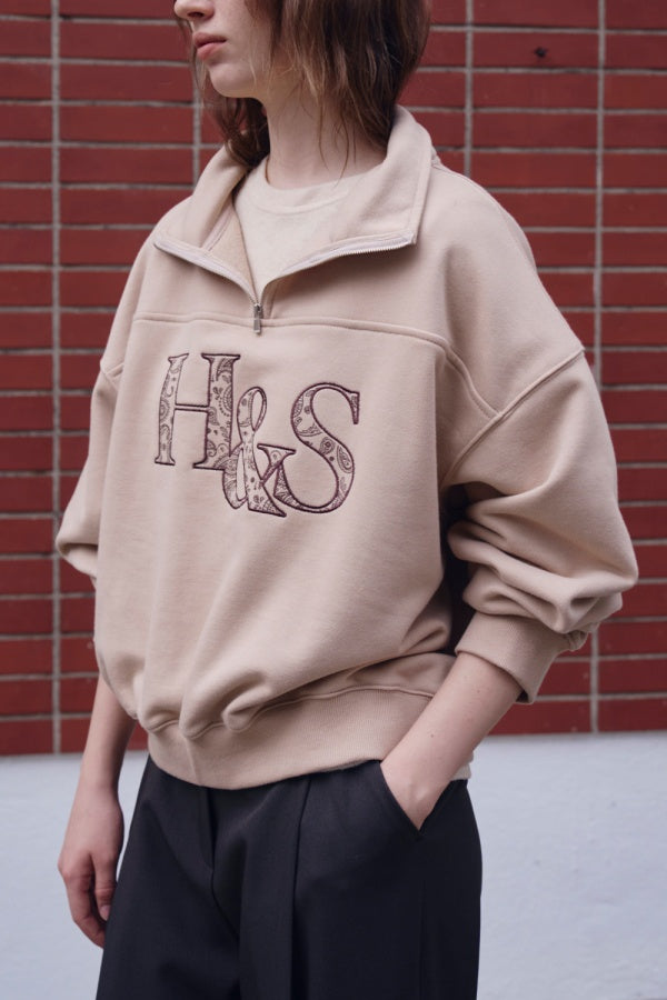 【HER&SHE 2025AW】Paisley Semi Zip-Up Sweatshirt