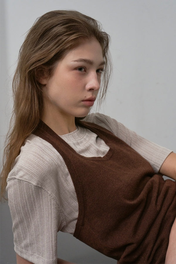 【HER&SHE 2025AW】Double Lip Texture Tee