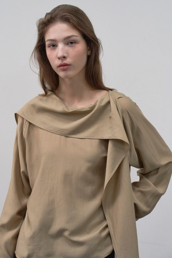 【HER&SHE 2025AW】Soft-belted Tie Blouse