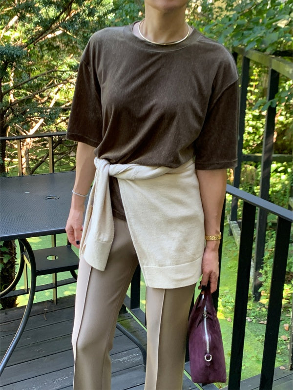 【HER&SHE 2025AW】Velvet Cozy T-shirt