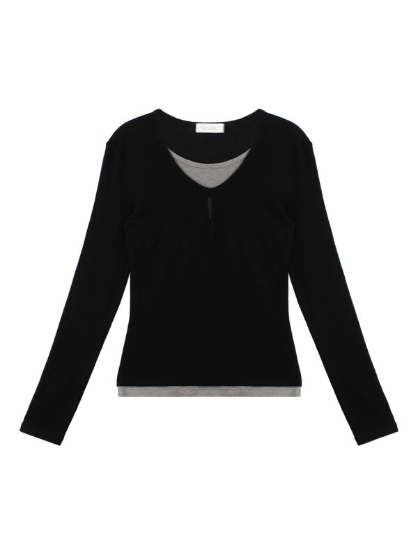 【HER&SHE 2025AW】Scoop Layered T-Shirt