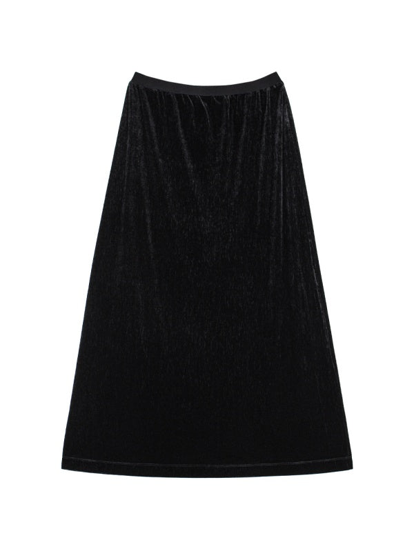 【HER&SHE 2025AW】Velvet Cozy Long Skirt