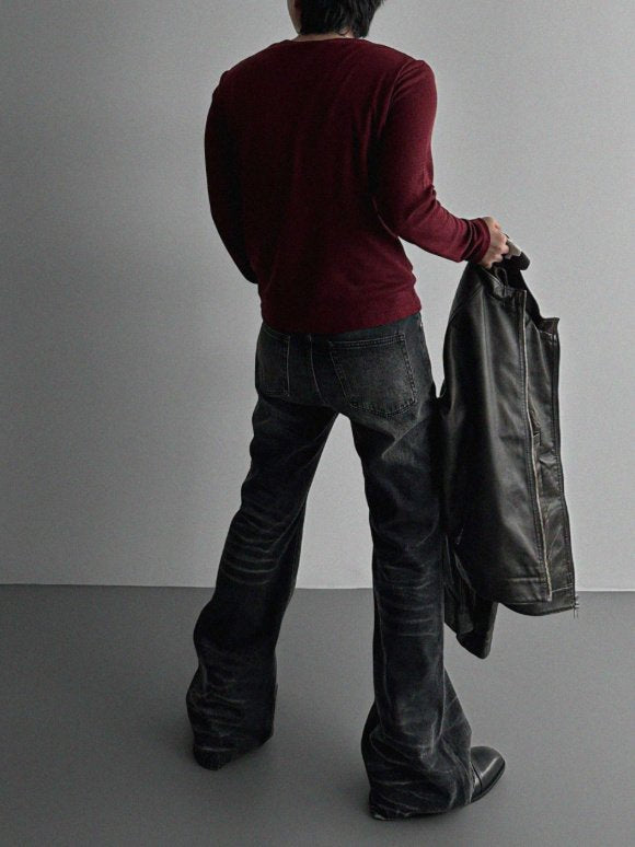 Layered Henryneck T-shirt