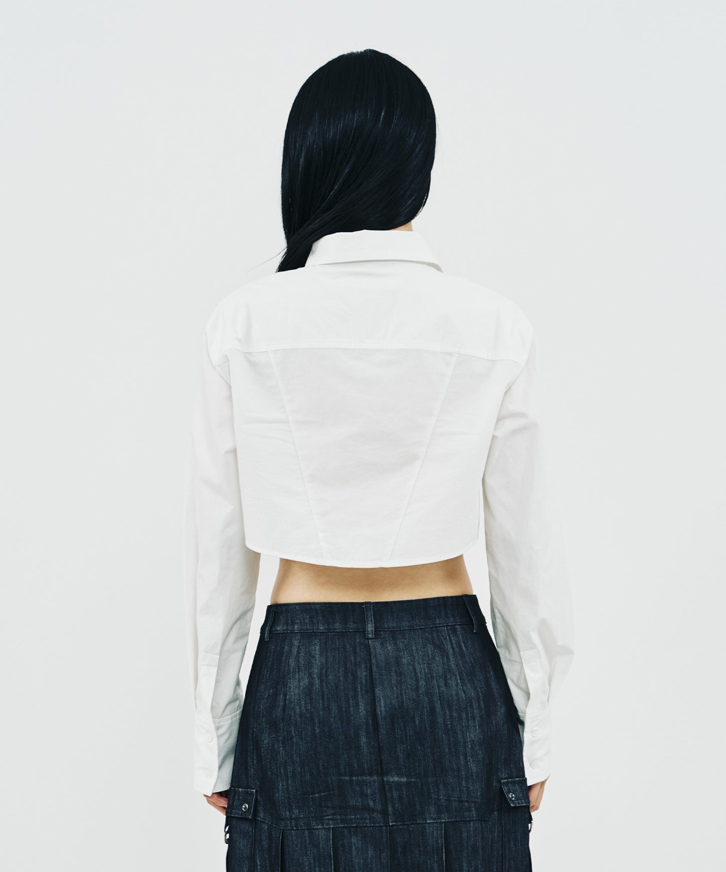 POKET CROP SHIRT_WHITE
