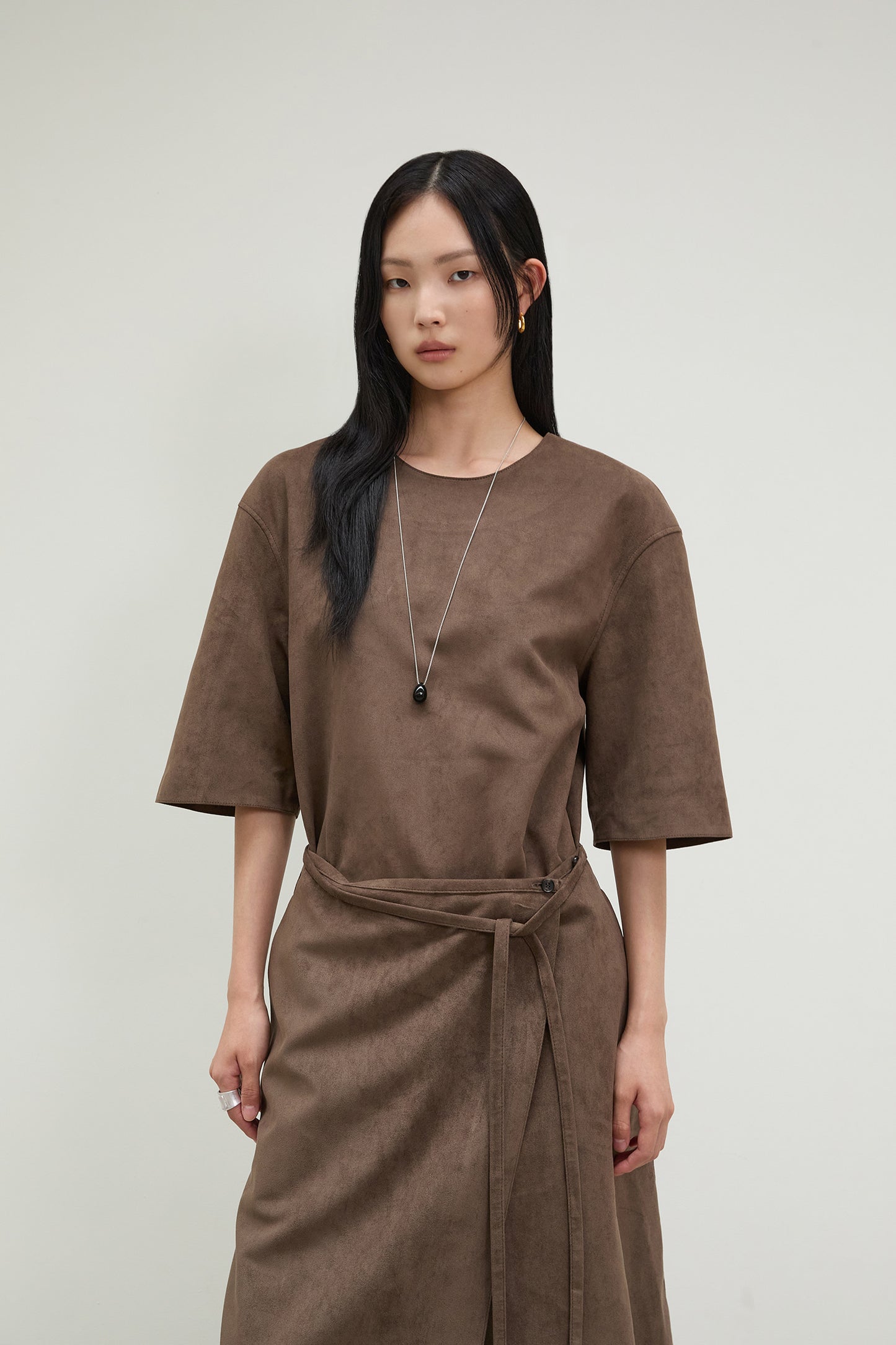 【BLOSSOM H COMPANY 2025AW】GAEIL SUEDE HALF-SLEEVE SHIRT