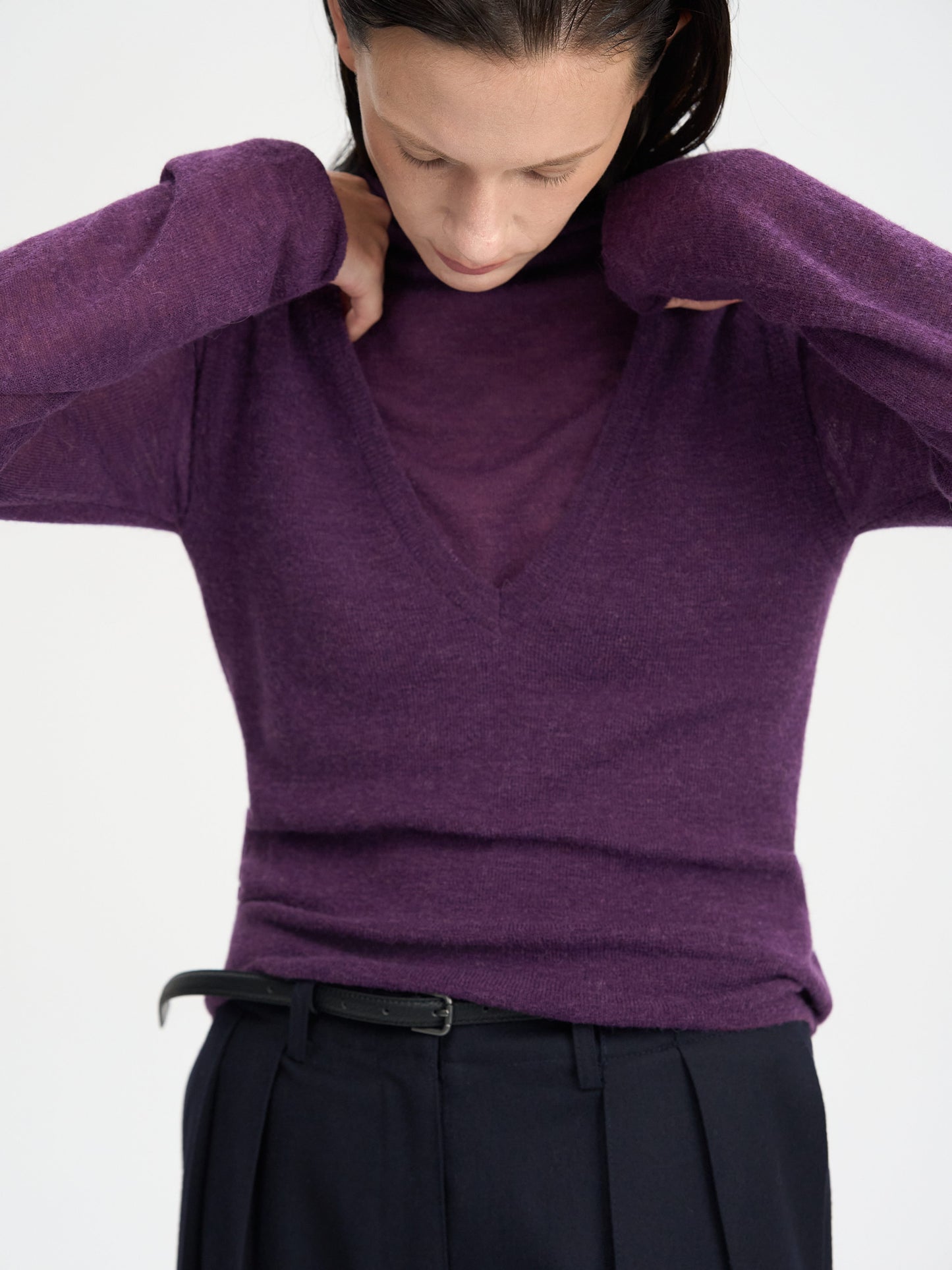 【MAGJAY 2025AW】Alpaca cowl high neck knitwear