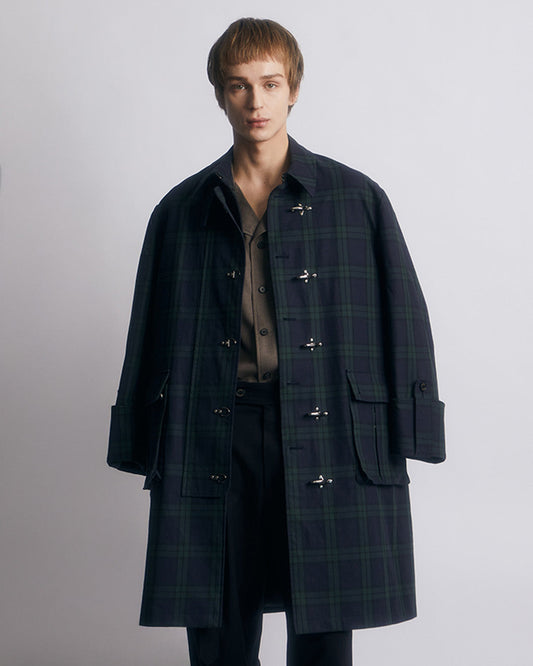 FIREMAN CLASP HERITAGE COAT -TARTAN CHECK