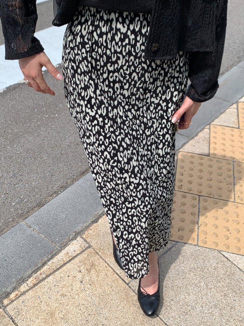 【HER&SHE 2025AW】Leopard Flow Skirt