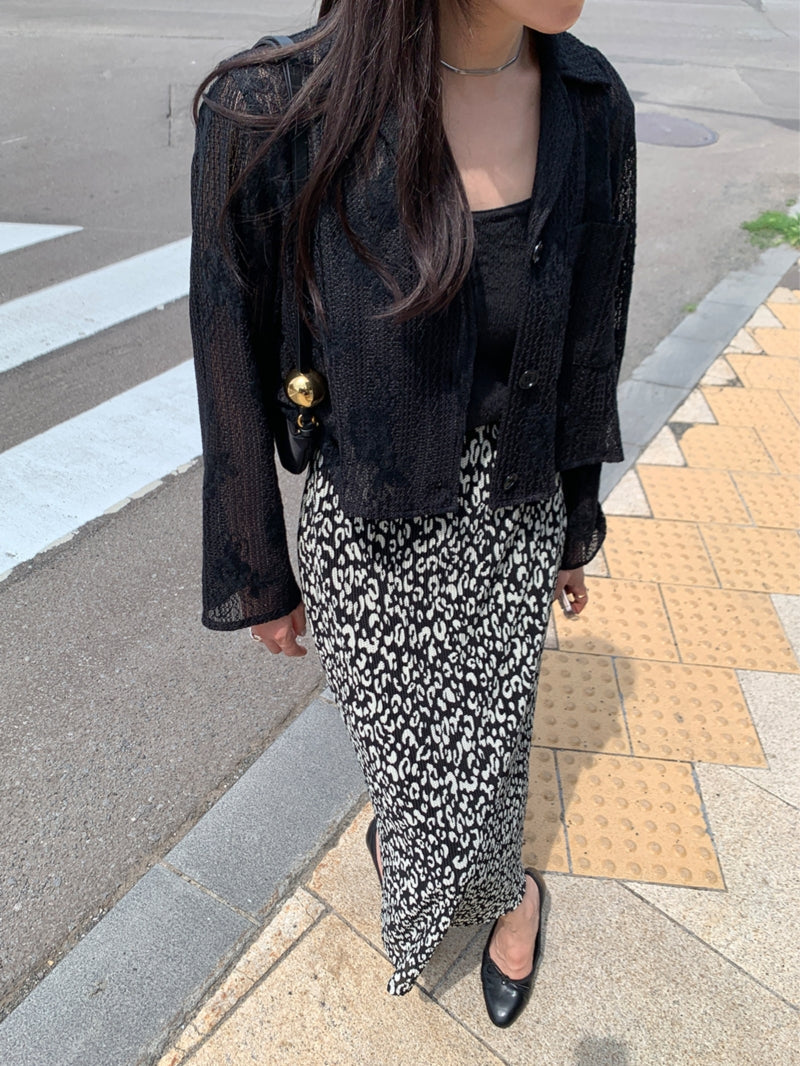 【HER&SHE 2025AW】Leopard Flow Skirt