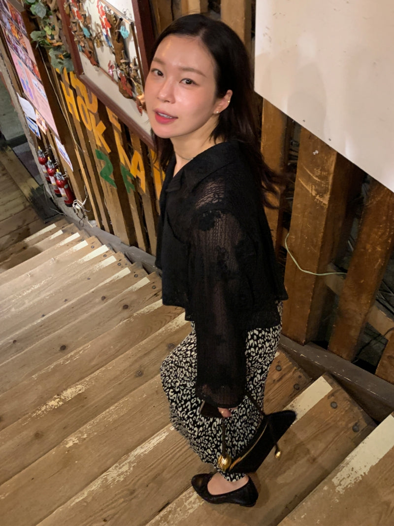 【HER&SHE 2025AW】Leopard Flow Skirt