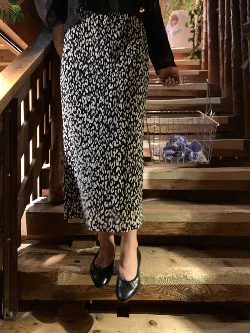 【HER&SHE 2025AW】Leopard Flow Skirt