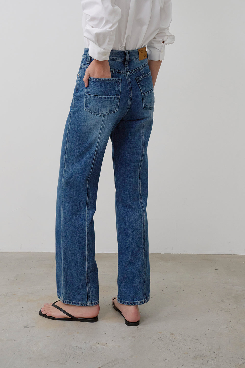 【HER&SHE 2025AW】Pink Label Denim #64 Classic Brush Denim Pants