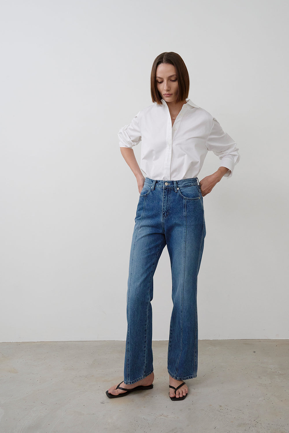 【HER&SHE 2025AW】Pink Label Denim #64 Classic Brush Denim Pants