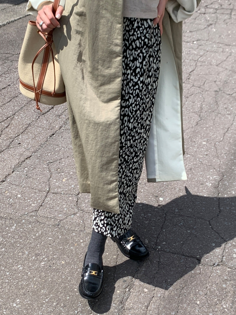 【HER&SHE 2025AW】Leopard Flow Skirt