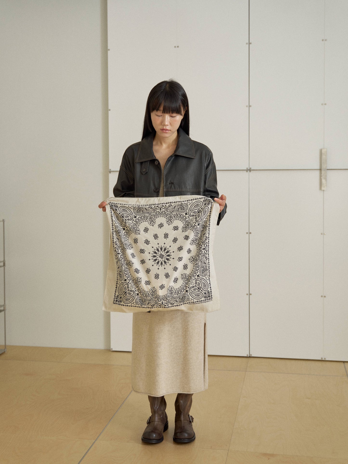 Pigment Square Bag-Beige