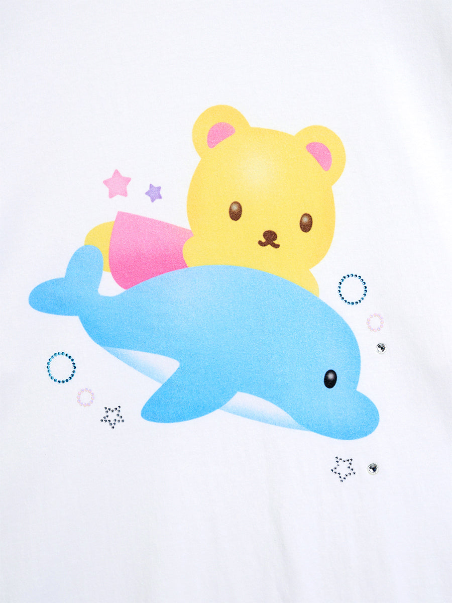 [X YOUNGART] JINI's Dolphin Ride Cubic T-shirt