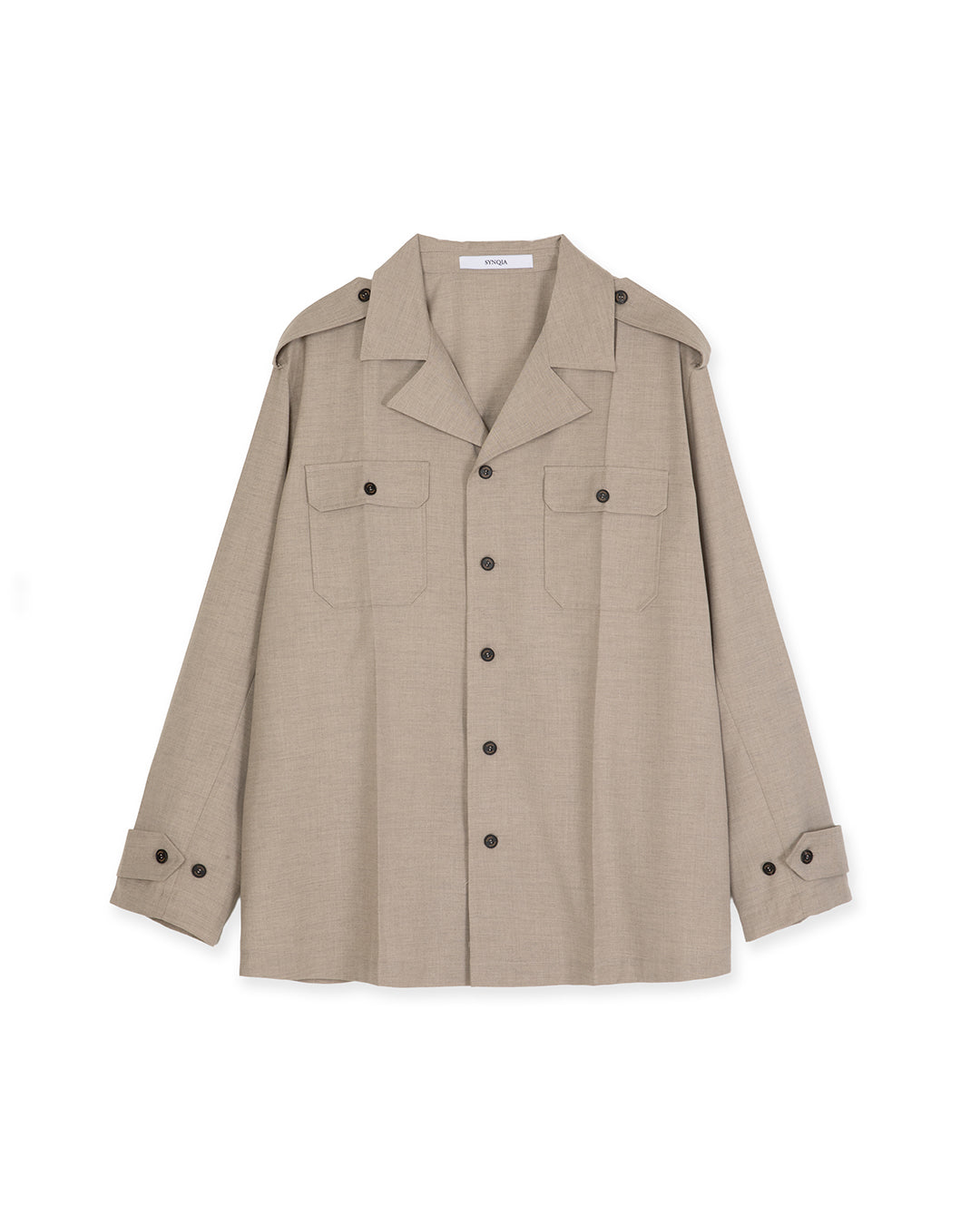 WOOL-BLEND HERITAGE UTILITY SHIRTS LIGHT -BEIGE