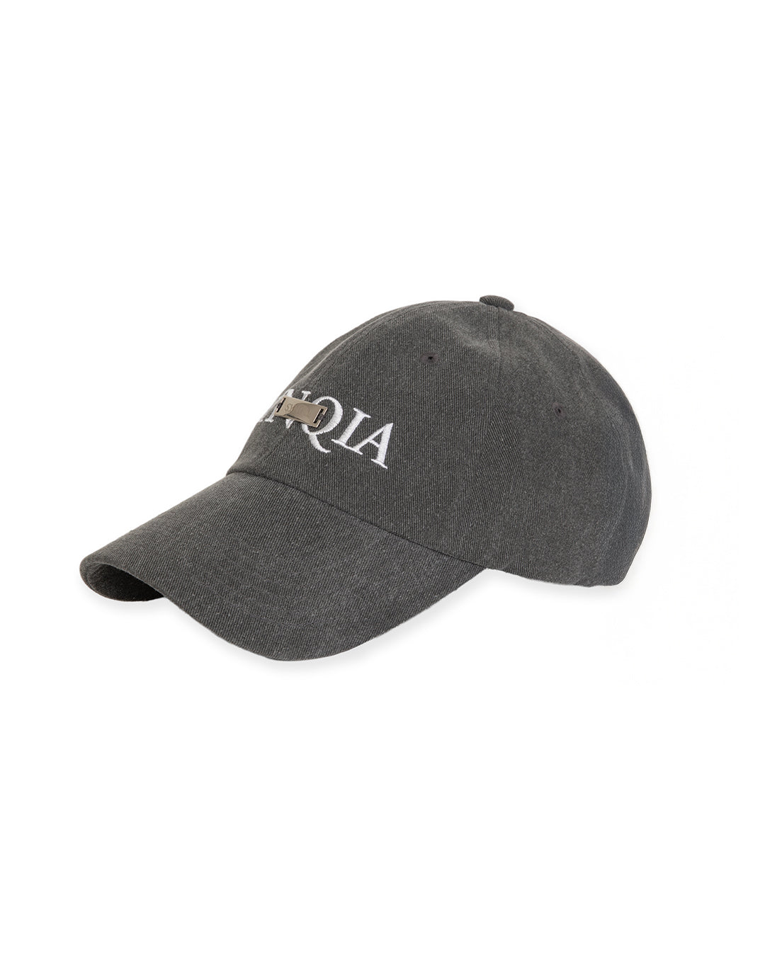 METAL PLATE BASEBALL CAP -GREY