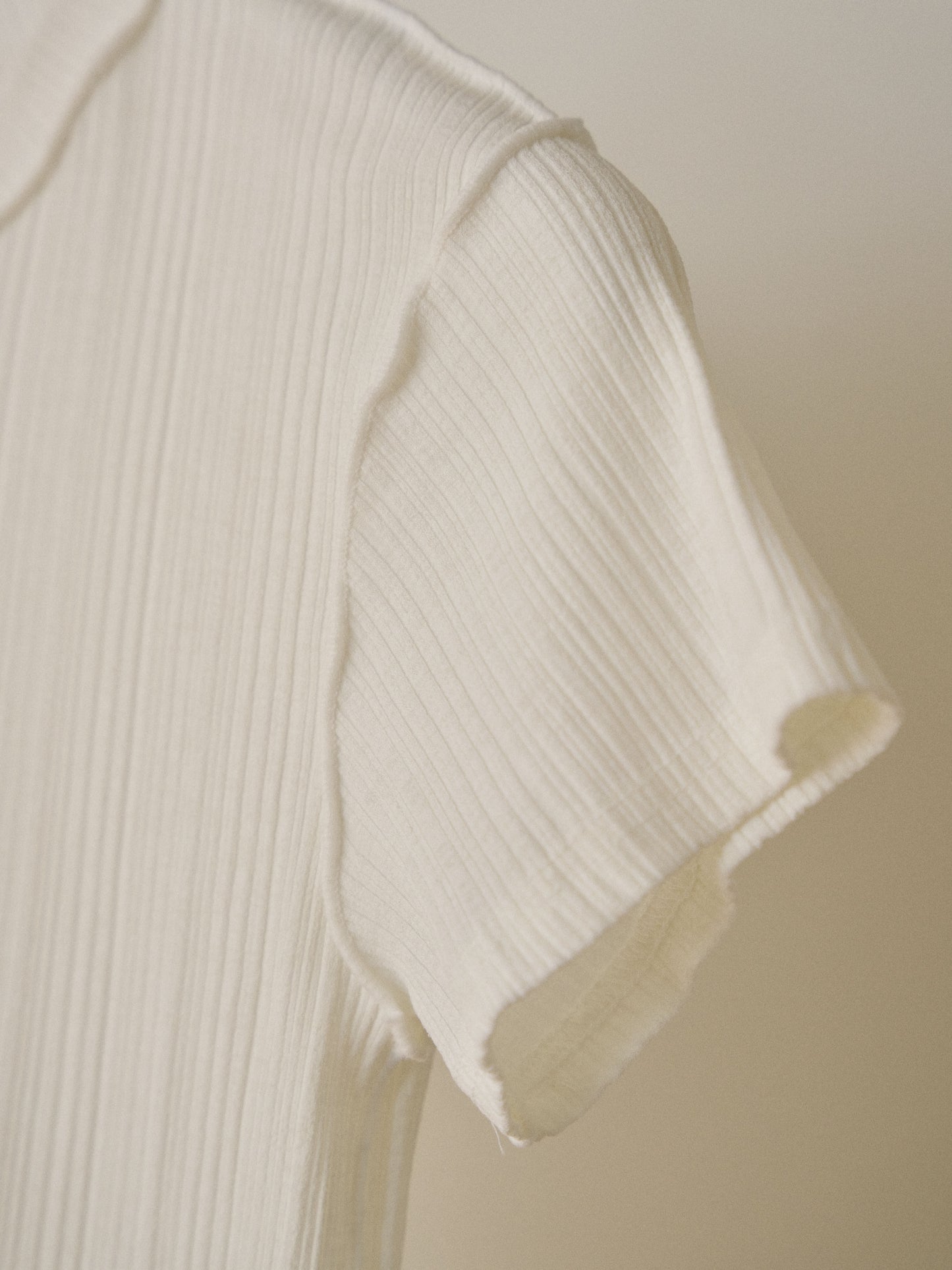 Wave Ribbed Short Sleeve