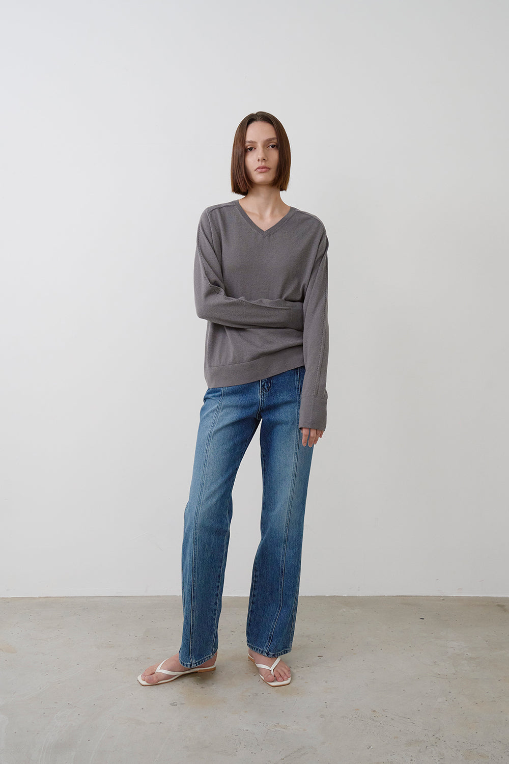 【HER&SHE 2025AW】Pink Label Denim #64 Classic Brush Denim Pants