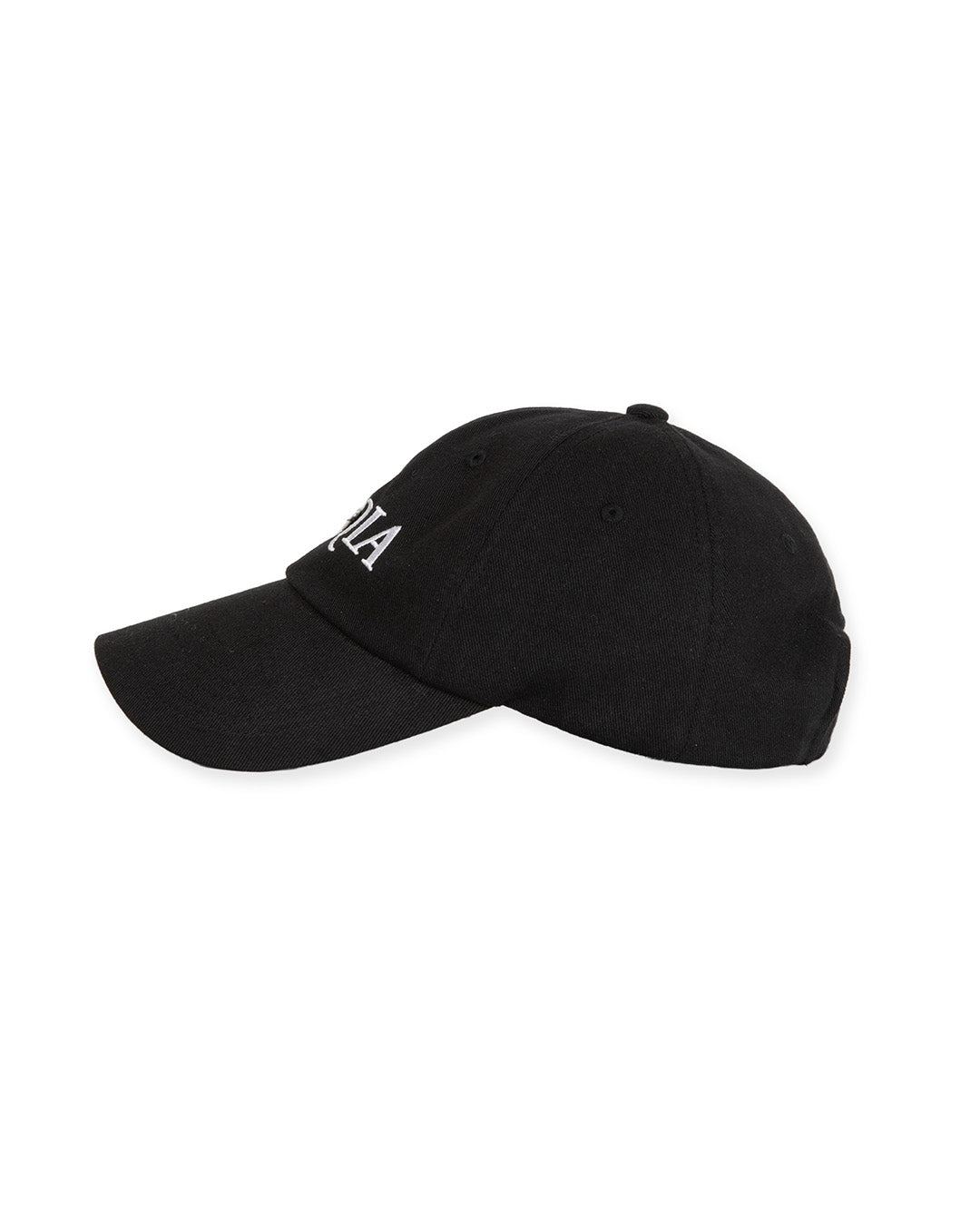 METAL PLATE BASEBALL CAP -BLACK