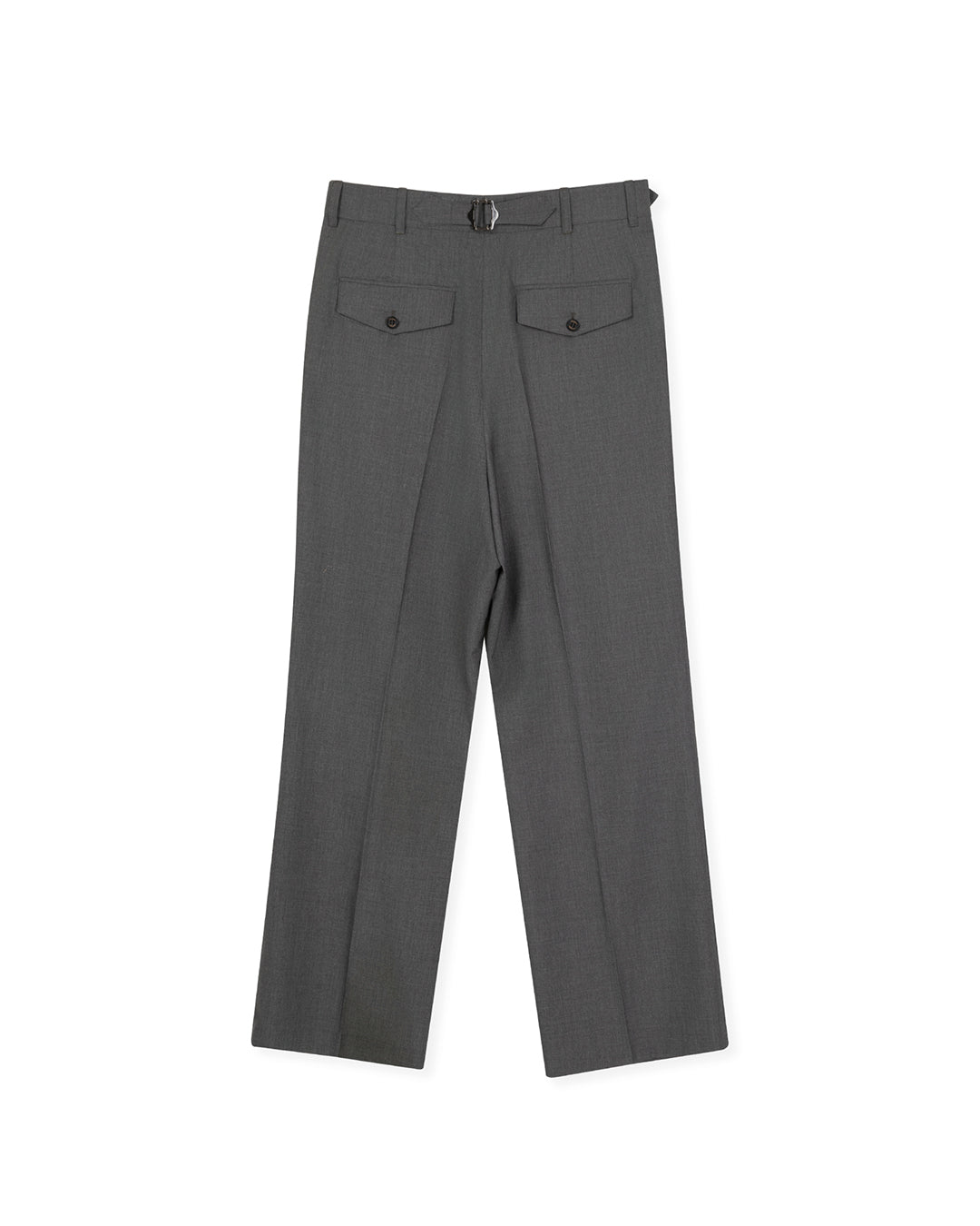 BUCKLE DETAILED GURKHA TROUSER - GREY