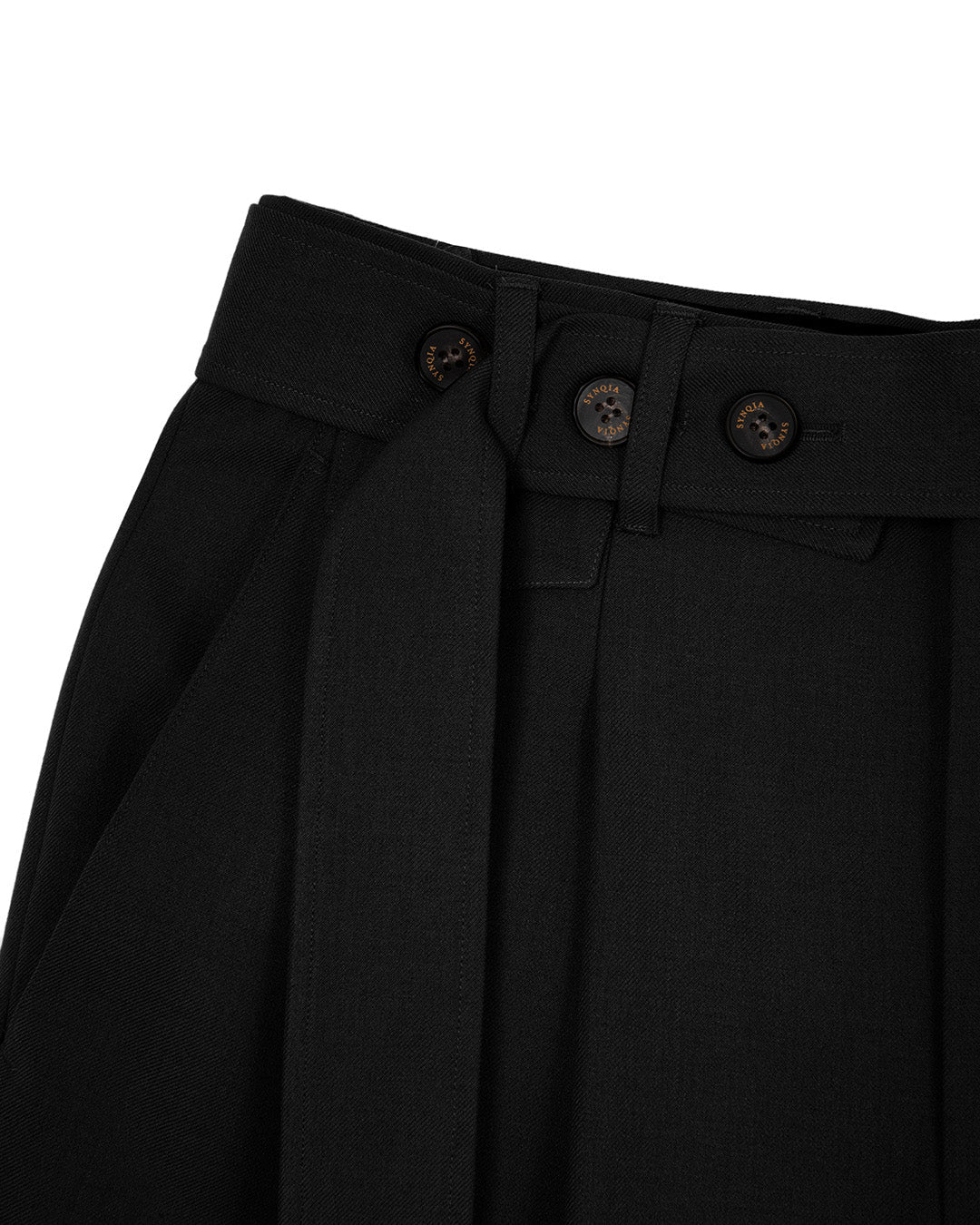 MINI POCKET BELTED TROUSER -BLACK 
