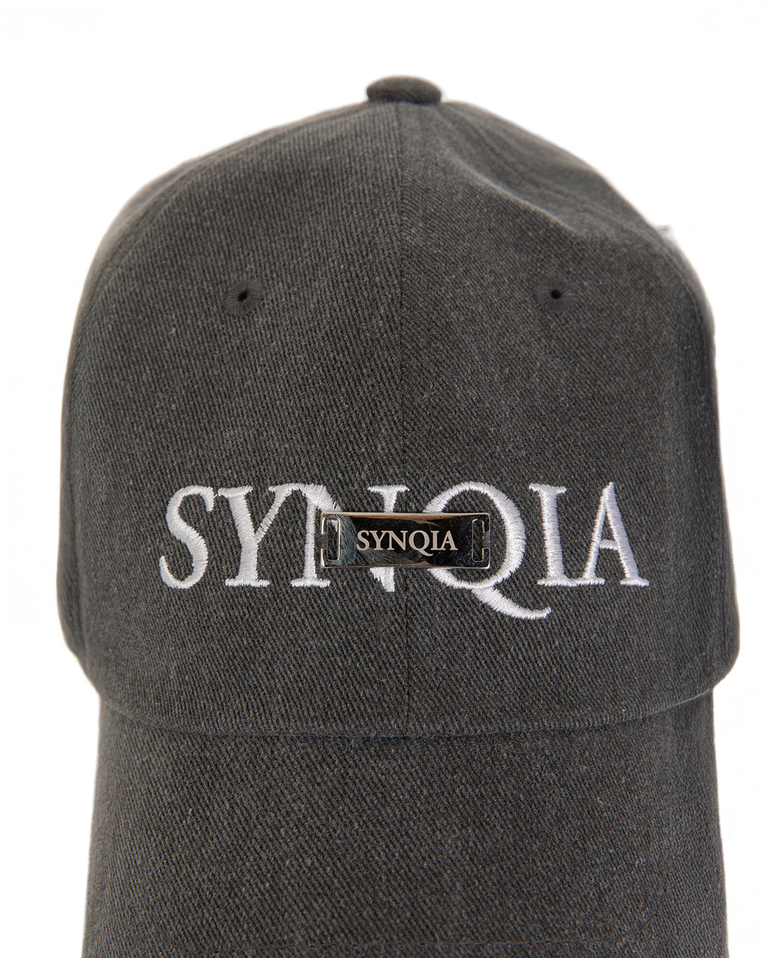 METAL PLATE BASEBALL CAP -GREY