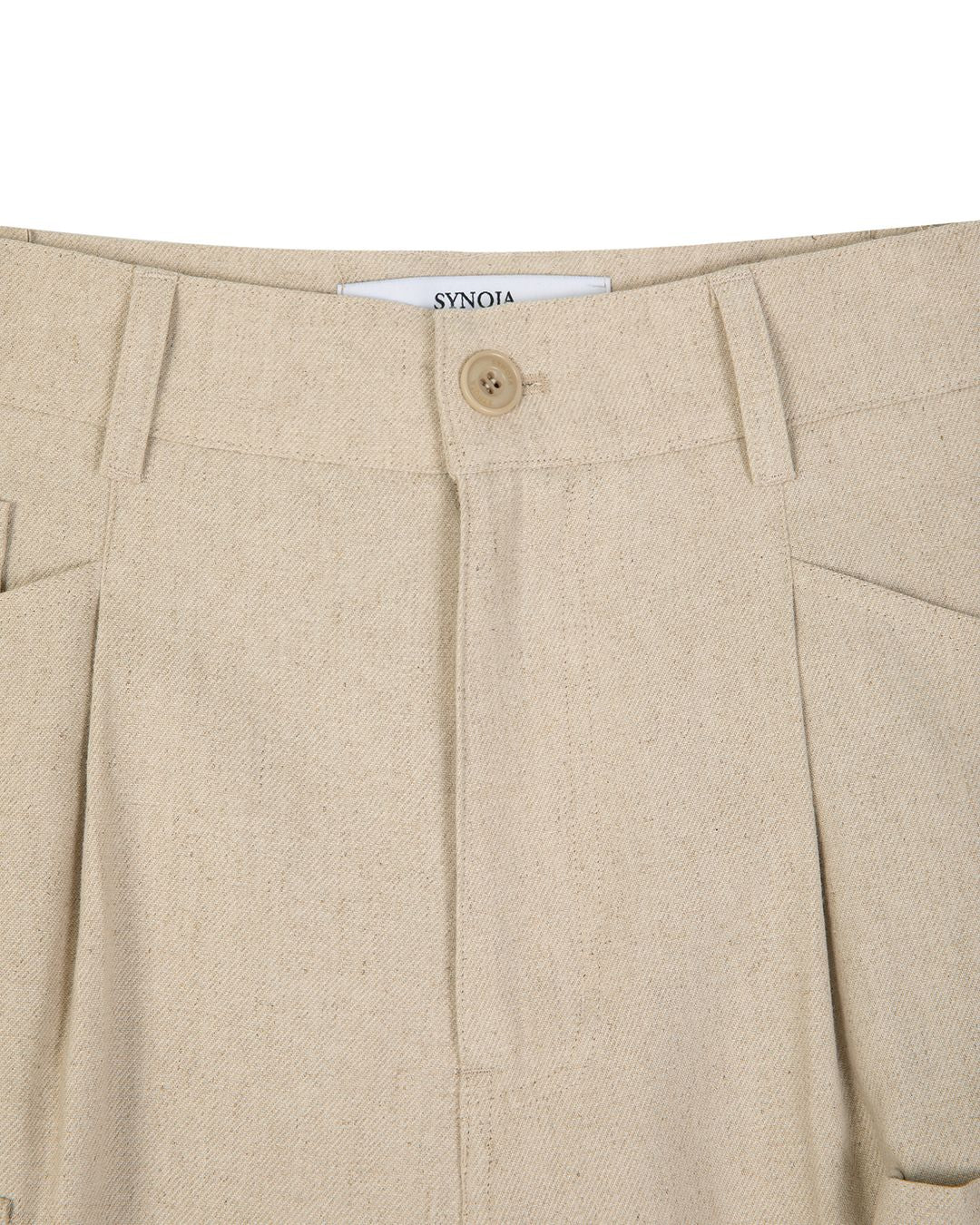 MULTI POCKET UTILITY TROUSER-OATMEAL