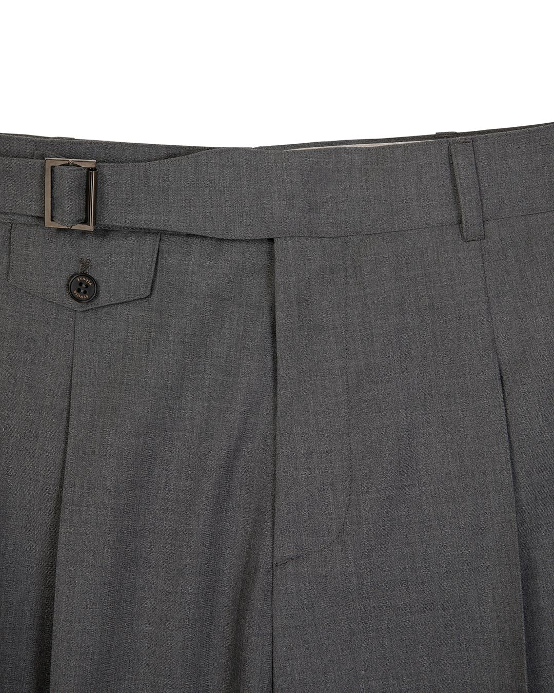 BUCKLE DETAILED GURKHA TROUSER - GREY