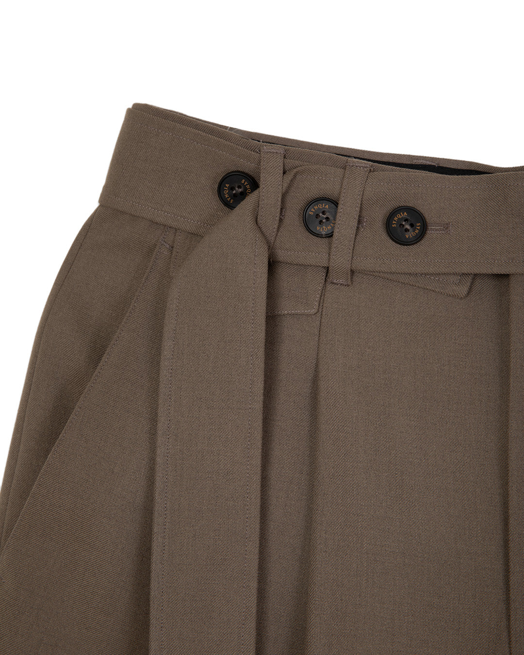 MINI POCKET BELTED TROUSER -KHAKI