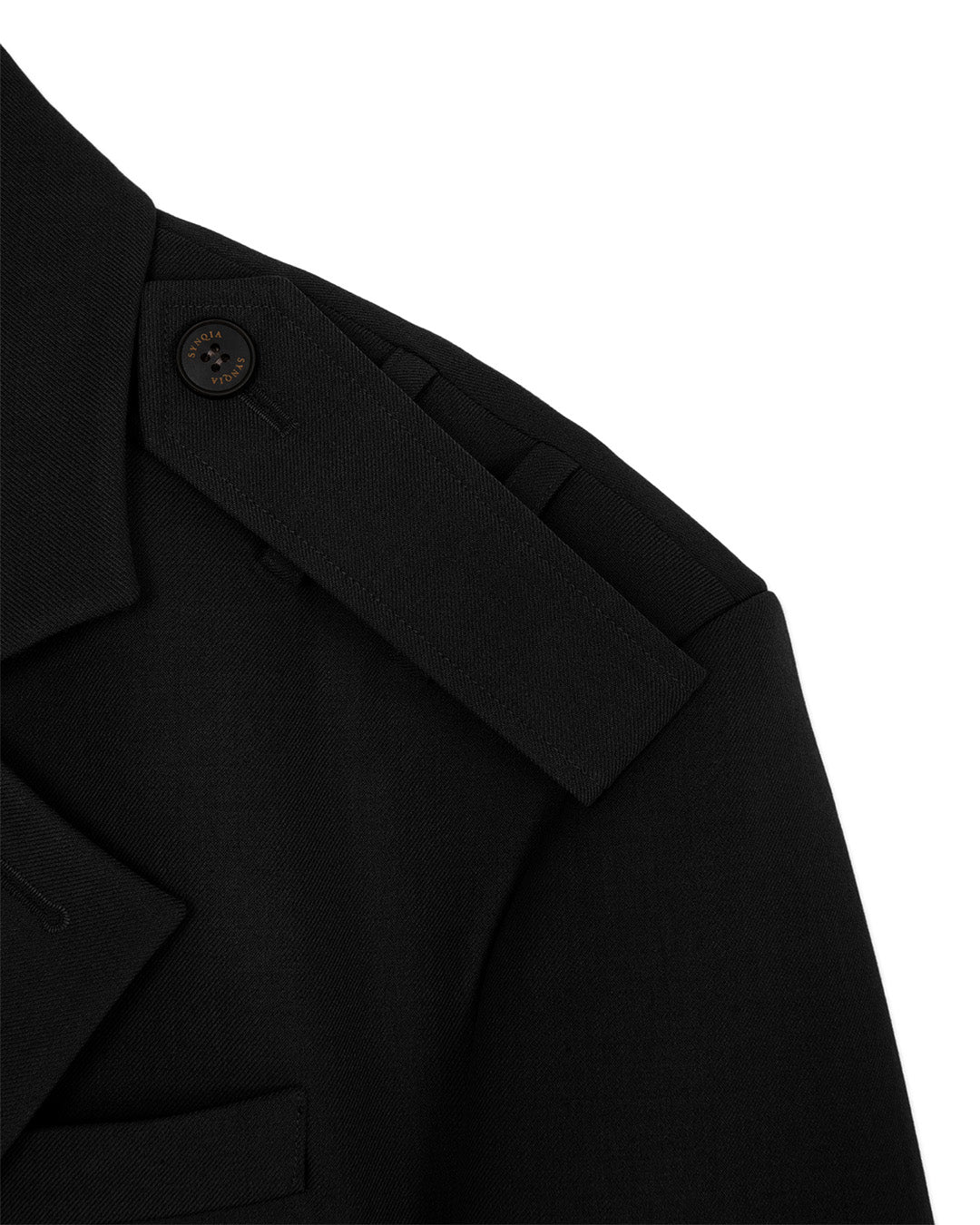 DOUBLE BREATED UTILITY TAILORED JACKET -BLACK
