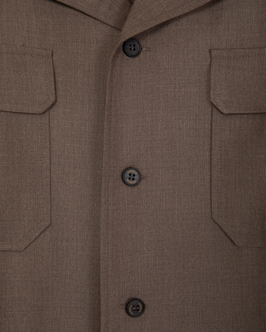 WOOL-BLEND HERITAGE UTILITY SHIRTS -BROWN