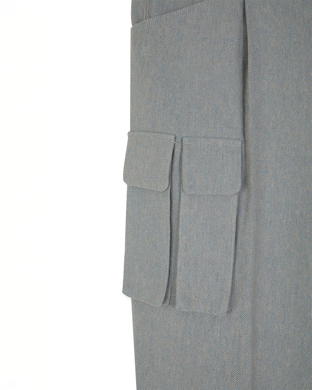 MULTI POCKET UTILITY TROUSER-BLUE