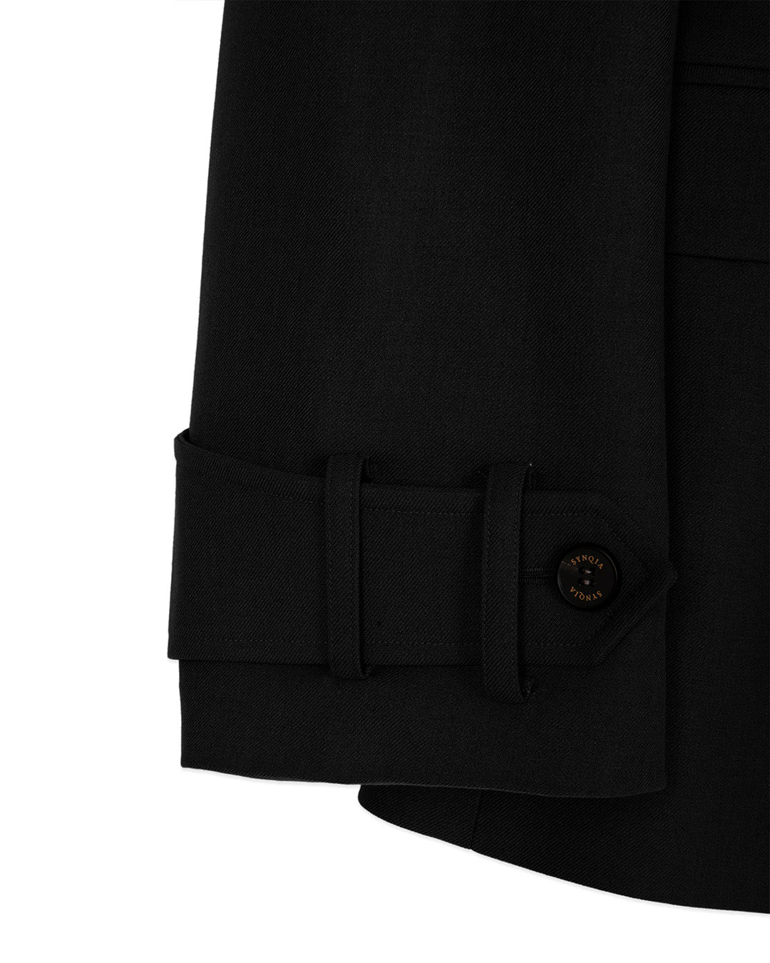 DOUBLE BREATED UTILITY TAILORED JACKET -BLACK