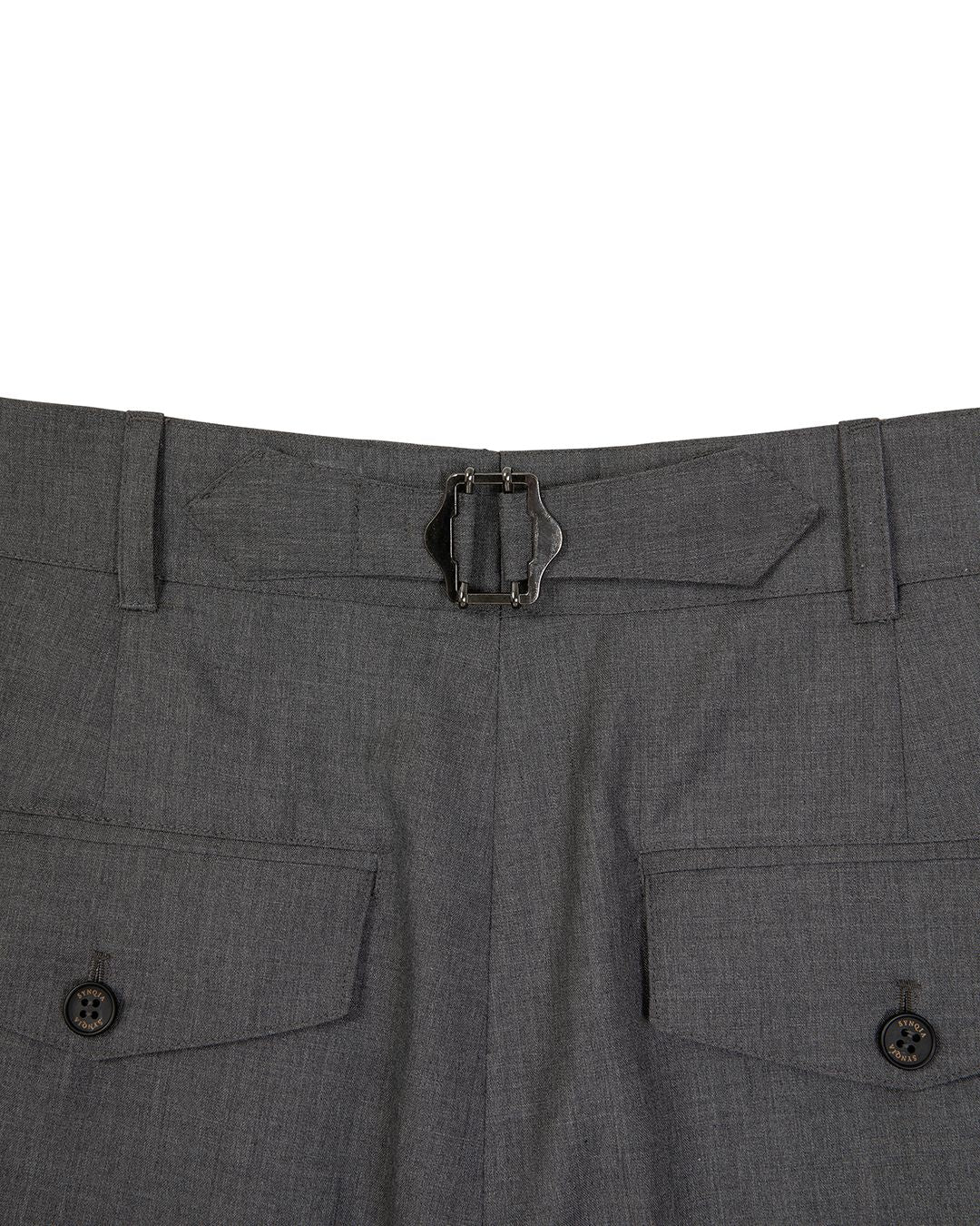 BUCKLE DETAILED GURKHA TROUSER - GREY