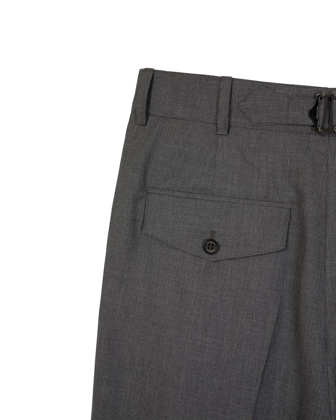 BUCKLE DETAILED GURKHA TROUSER - GREY