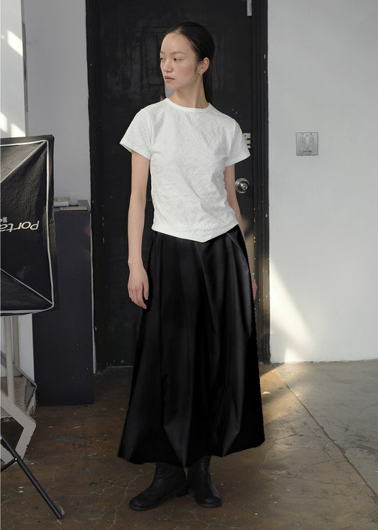 BALLOON MAXI SKIRT -BLACK