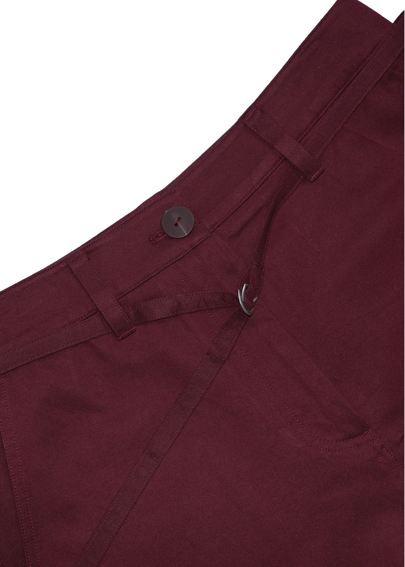 LINE BELT HALF PANTS -BURGUNDY
