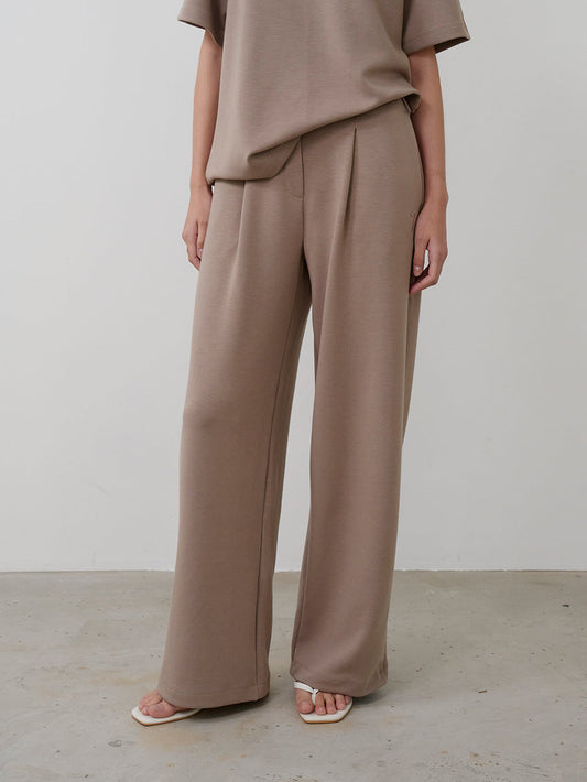 【HER&SHE 2025AW】Double Face Symbol Clean Tuck Pants (25F/W)