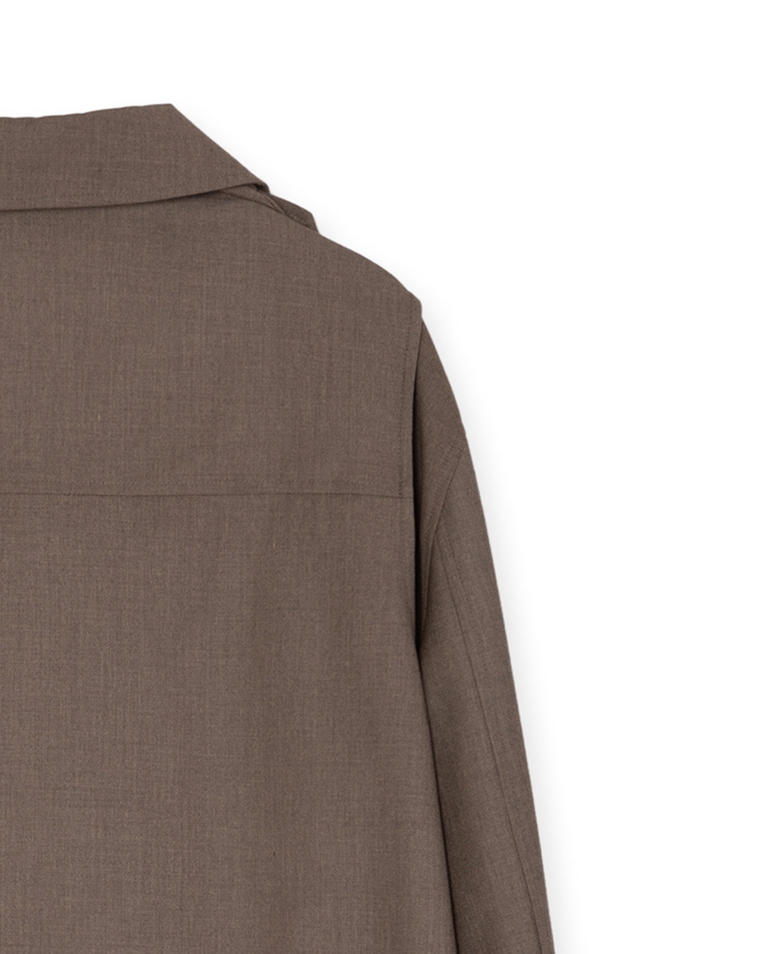 WOOL-BLEND HERITAGE UTILITY SHIRTS -BROWN